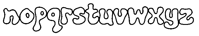 Mocha Outline Font LOWERCASE