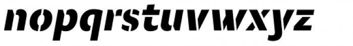 Modal Stencil Black Italic Font LOWERCASE