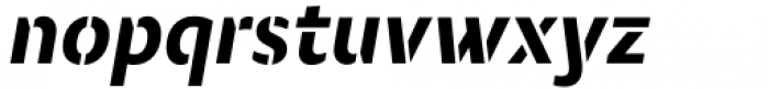 Modal Stencil Bold Italic Font LOWERCASE