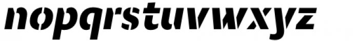 Modal Stencil Extrabold Italic Font LOWERCASE
