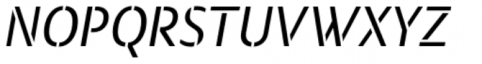 Modal Stencil Italic Font UPPERCASE