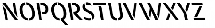 Modal Stencil Medium Back Italic Font UPPERCASE