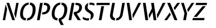 Modal Stencil Medium Italic Font UPPERCASE