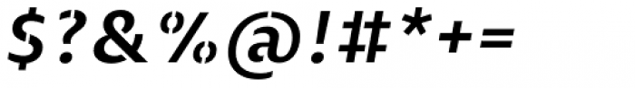 Modal Stencil Semibold Italic Font OTHER CHARS