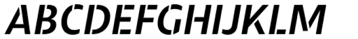 Modal Stencil Semibold Italic Font UPPERCASE