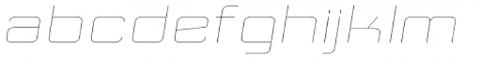 Modcon Expanded Light Italic Font LOWERCASE