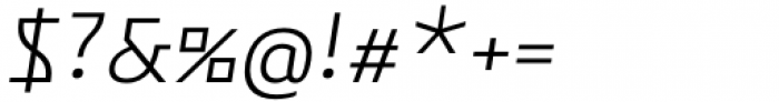 Mode 1 Thin Negativ Italic Font OTHER CHARS