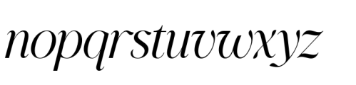 Modelista Bold Italic Font LOWERCASE