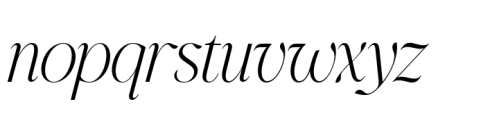 Modelista Light Italic Font LOWERCASE