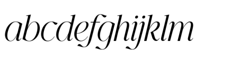Modelista Medium Italic Font LOWERCASE