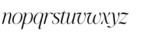 Modelista Medium Italic Font LOWERCASE