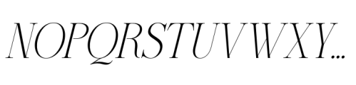 Modelista Thin Italic Font UPPERCASE