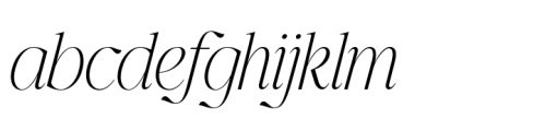 Modelista Thin Italic Font LOWERCASE