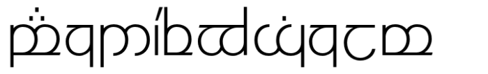 Modern Elvish Extralight Font LOWERCASE