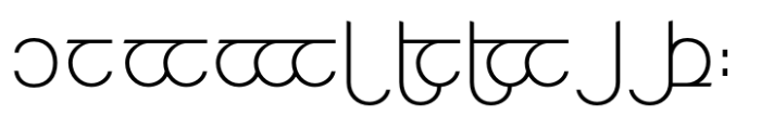 Modern Elvish Thin Font OTHER CHARS