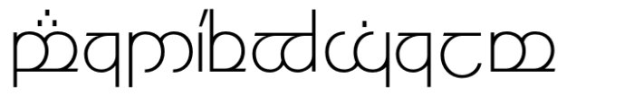 Modern Elvish Thin Font LOWERCASE