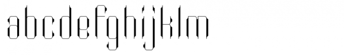 Modern Gothic Light Font LOWERCASE