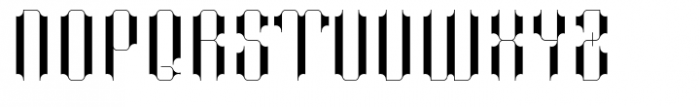Modern Gothic Regular Font UPPERCASE