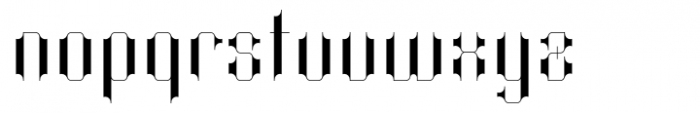 Modern Gothic Regular Font LOWERCASE