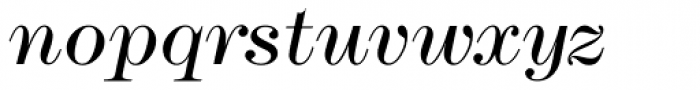 Modern No. 216 Light Italic Font LOWERCASE