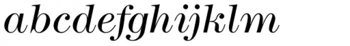 Modern No. 216 Std Light Italic Font LOWERCASE