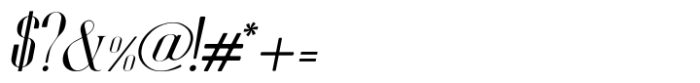 Modern Opal Italic Font OTHER CHARS