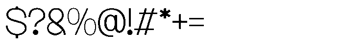 Modern Rifgo Thin Font OTHER CHARS