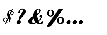 Modern Script Font OTHER CHARS
