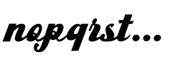 Modern Script Font LOWERCASE
