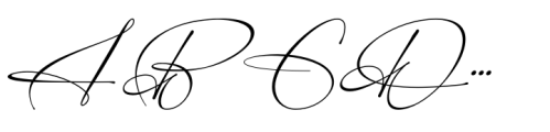 Modern Signature Regular Font UPPERCASE