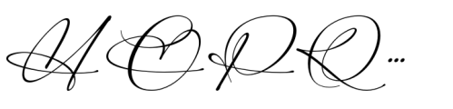 Modern Signature Regular Font UPPERCASE