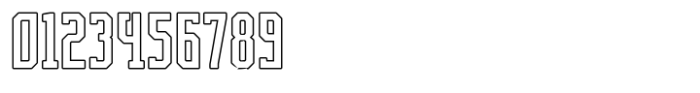 Modern Varsity Condensed Outline Font OTHER CHARS