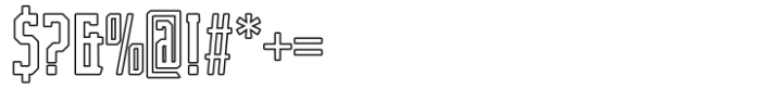 Modern Varsity Condensed Outline Font OTHER CHARS