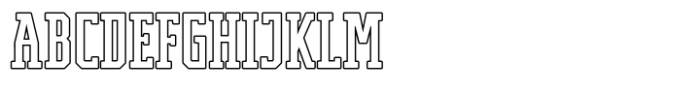 Modern Varsity Condensed Outline Font UPPERCASE