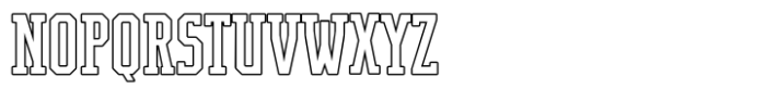 Modern Varsity Condensed Outline Font UPPERCASE