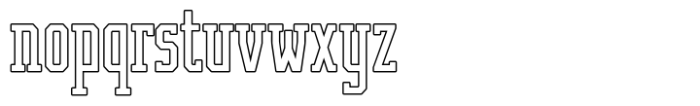 Modern Varsity Condensed Outline Font LOWERCASE
