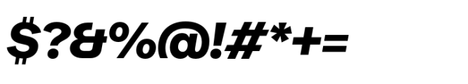 Moderna Grotesque Black Italic Font OTHER CHARS