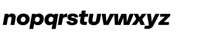 Moderna Grotesque Black Italic Font LOWERCASE