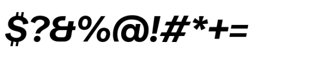 Moderna Grotesque Bold Italic Font OTHER CHARS