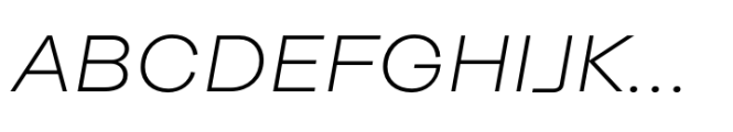 Moderna Grotesque ExtraLight Italic Font UPPERCASE