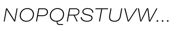 Moderna Grotesque ExtraLight Italic Font UPPERCASE