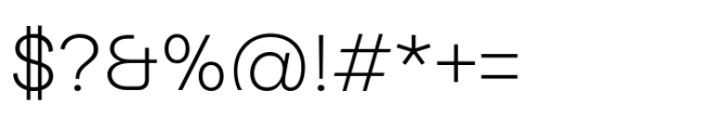 Moderna Grotesque ExtraLight Font OTHER CHARS