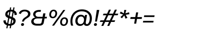 Moderna Grotesque Regular Italic Font OTHER CHARS