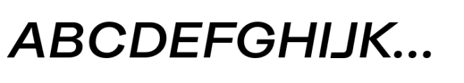 Moderna Grotesque SemiBold Italic Font UPPERCASE