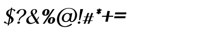 Moderna Serif Extra Bold Italic Font OTHER CHARS