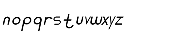 Moderni Regular Italic Font LOWERCASE