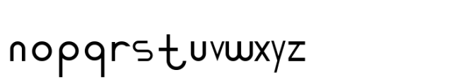 Moderni Regular Font LOWERCASE
