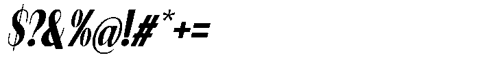 Modernity Black Condensed Italic Font OTHER CHARS