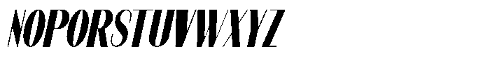 Modernity Black Condensed Italic Font UPPERCASE