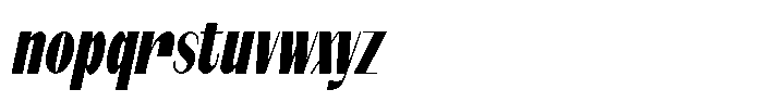 Modernity Black Condensed Italic Font LOWERCASE